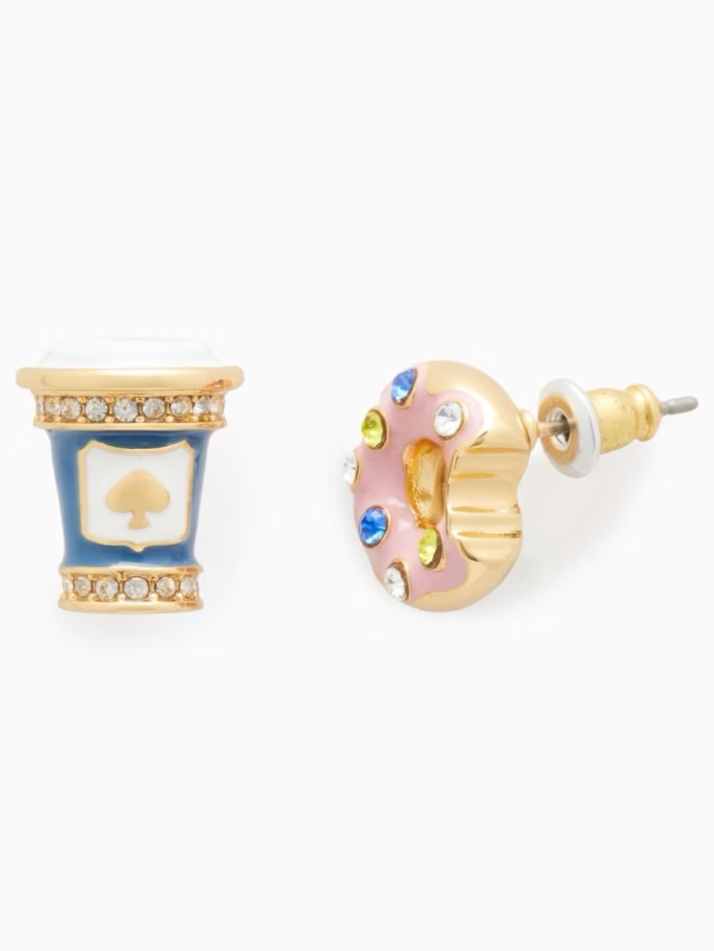 KATE SPADE ♠️ COFFEE BREAK ASYMMETRICAL STUD EARRINGS